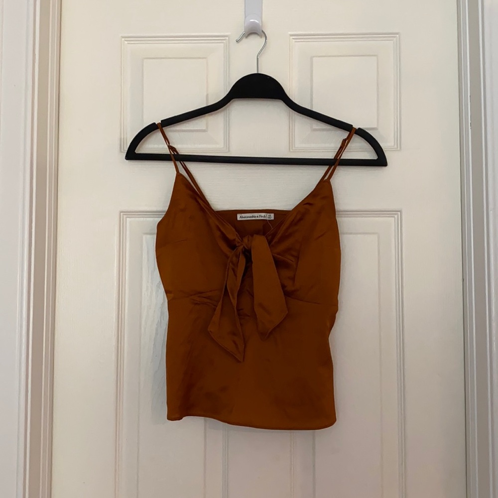 NWT Satin Tie-Front Cami